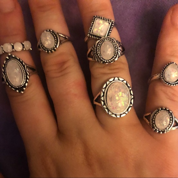 LAST ONE💖🦉!!!Opal 8 piece Ring set!🔮 - Picture 6 of 6